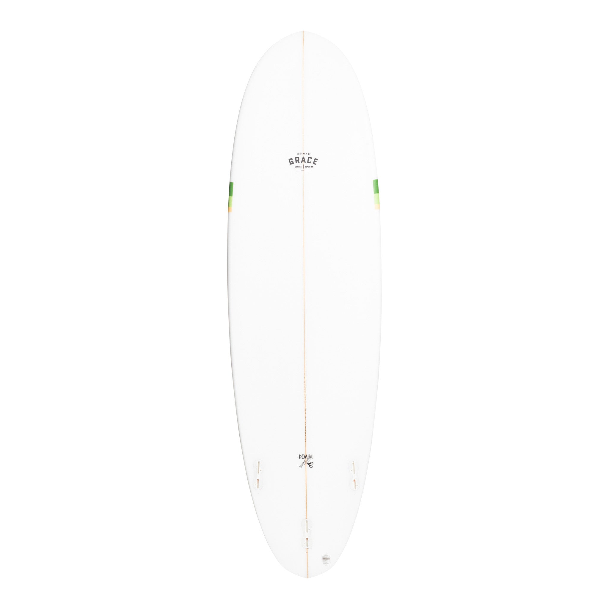Demibu 6'8" x 21 3/4" X 2 5/8" - 44.00L, Diamond, 3x FCS 2 Fin Boxes, PU - ID:1001207