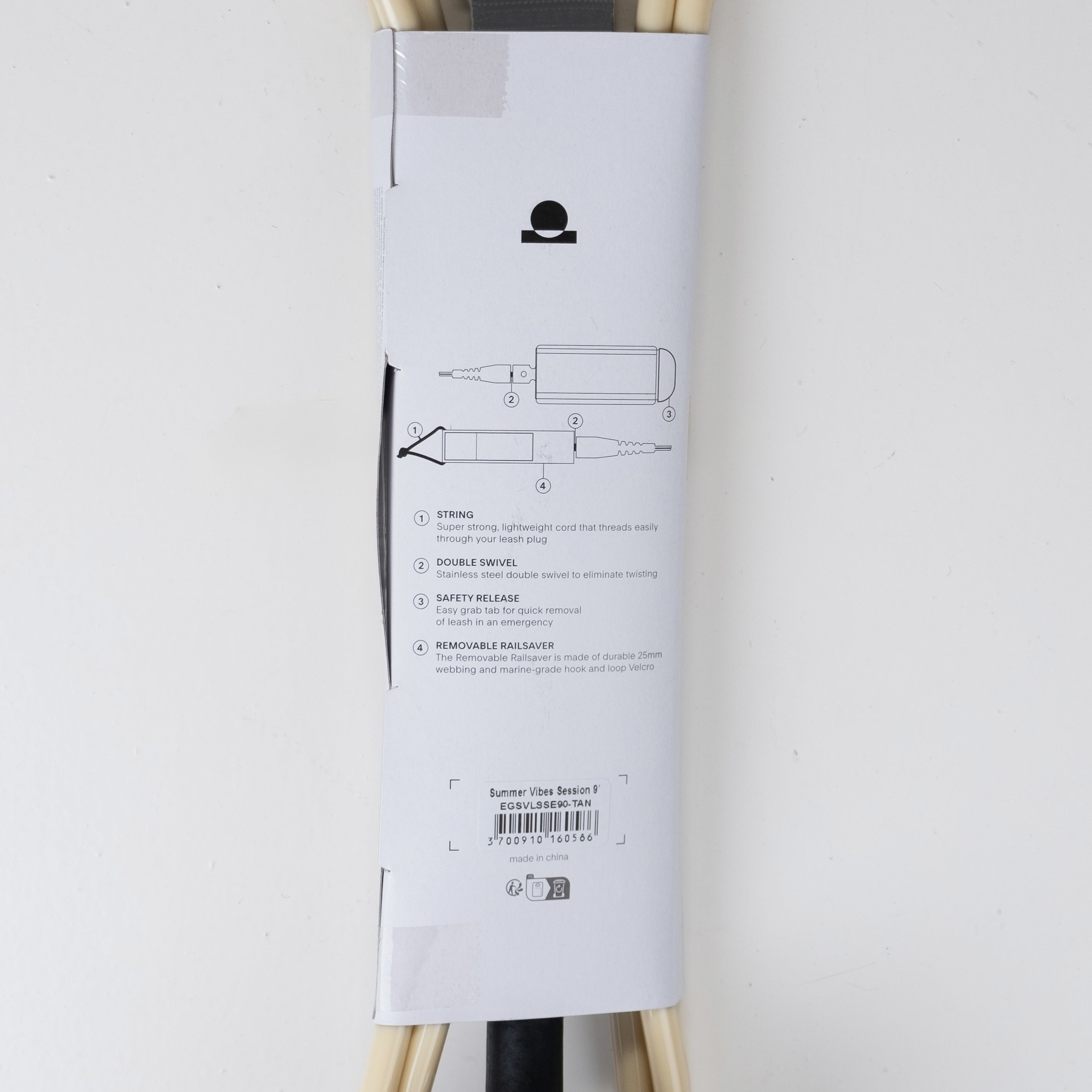 Summer Vibes Session 9ft Longboard Ankle leash