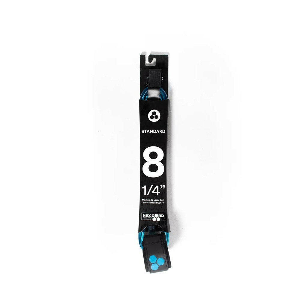 Channel Island Leash Hex Cord Std Blue 8.25 | Leash | Channel Island | prd85556