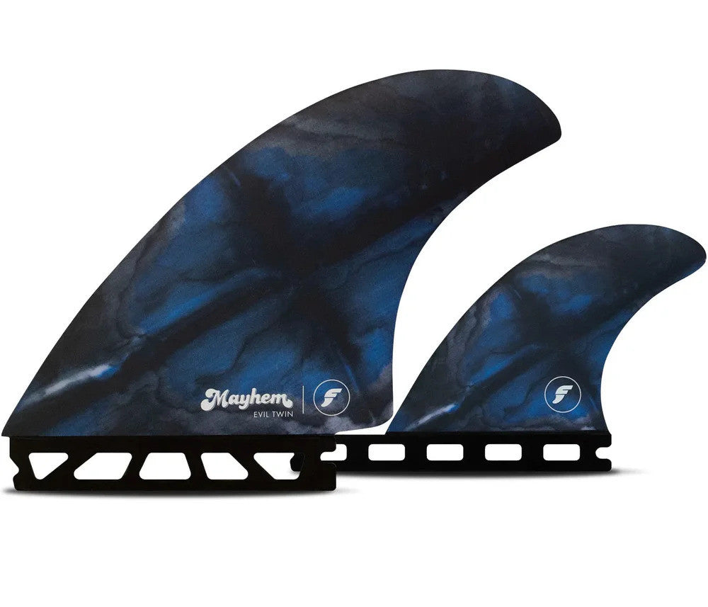 Futures Fins Mayhem Evil Twin+1 Large Blue/Blk
