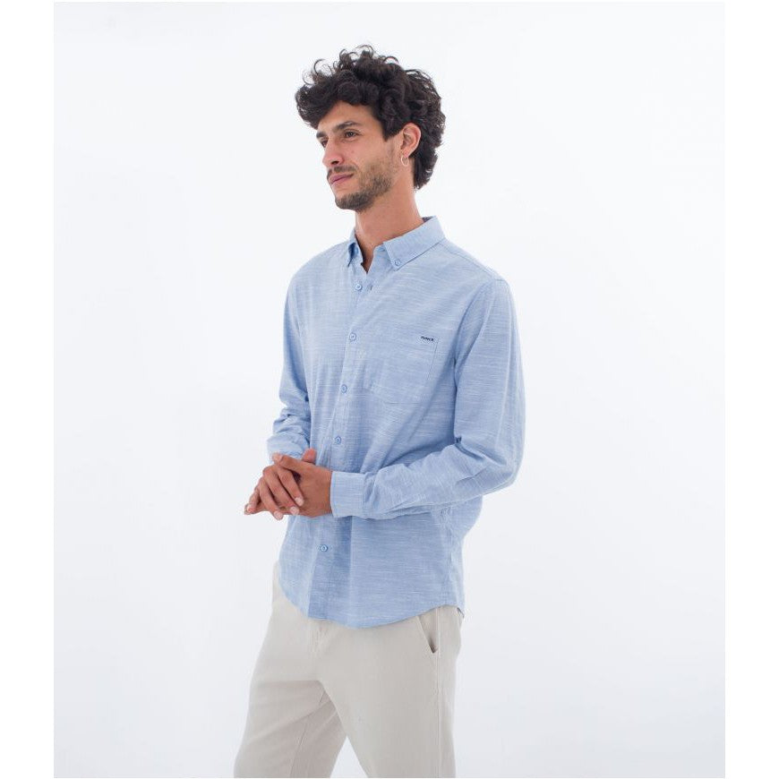 Hurley Shirt Long Sleeve Men O&O Stretch