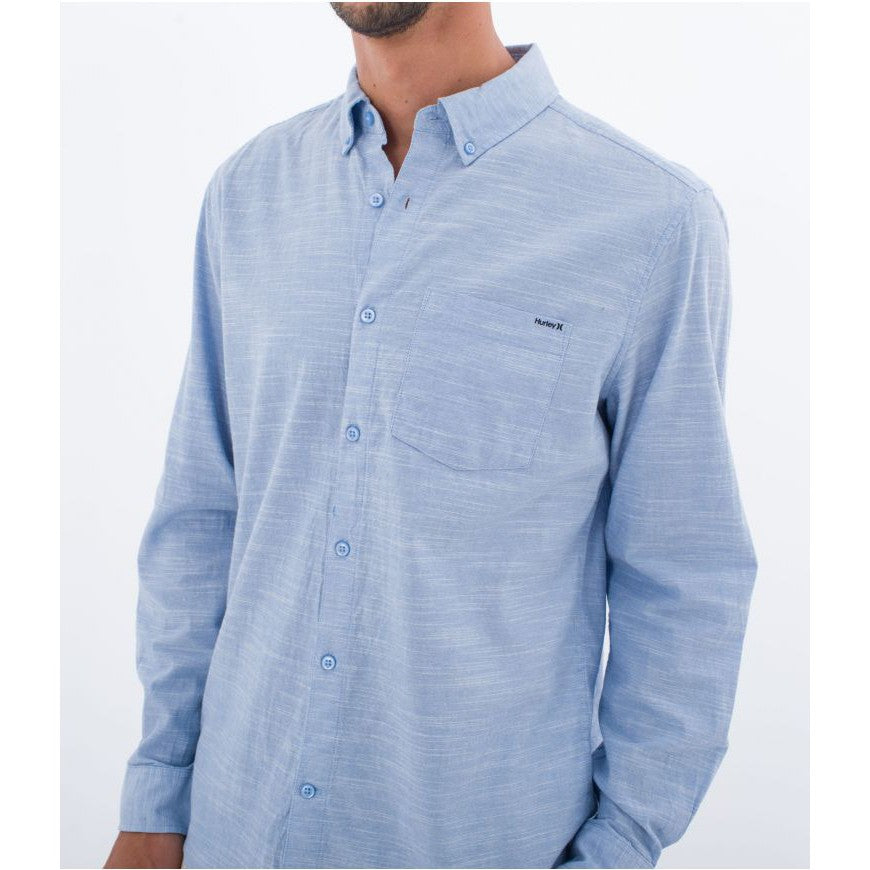 Hurley Shirt Long Sleeve Men O&O Stretch