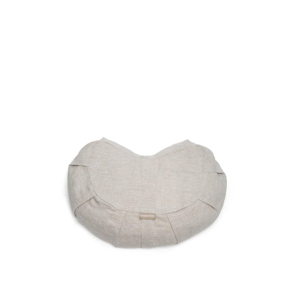 B halfmoon linen crescent meditation cushion