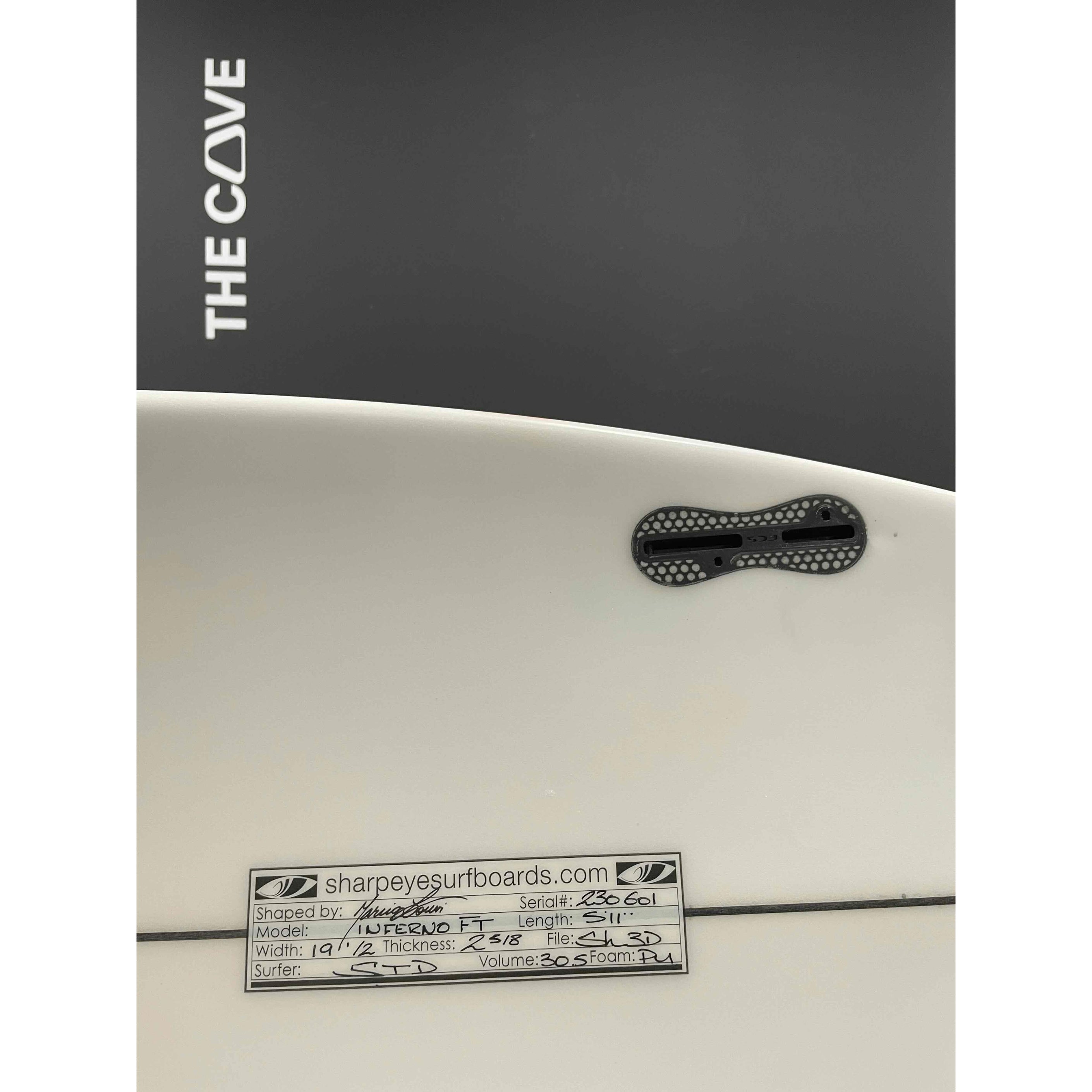INFERNO FT 5'11" x 19 1/2" X  2 5/8" - 30.50L, 4x  FCS 2 Fin Boxes, PU [Semi New] - ID:1028175