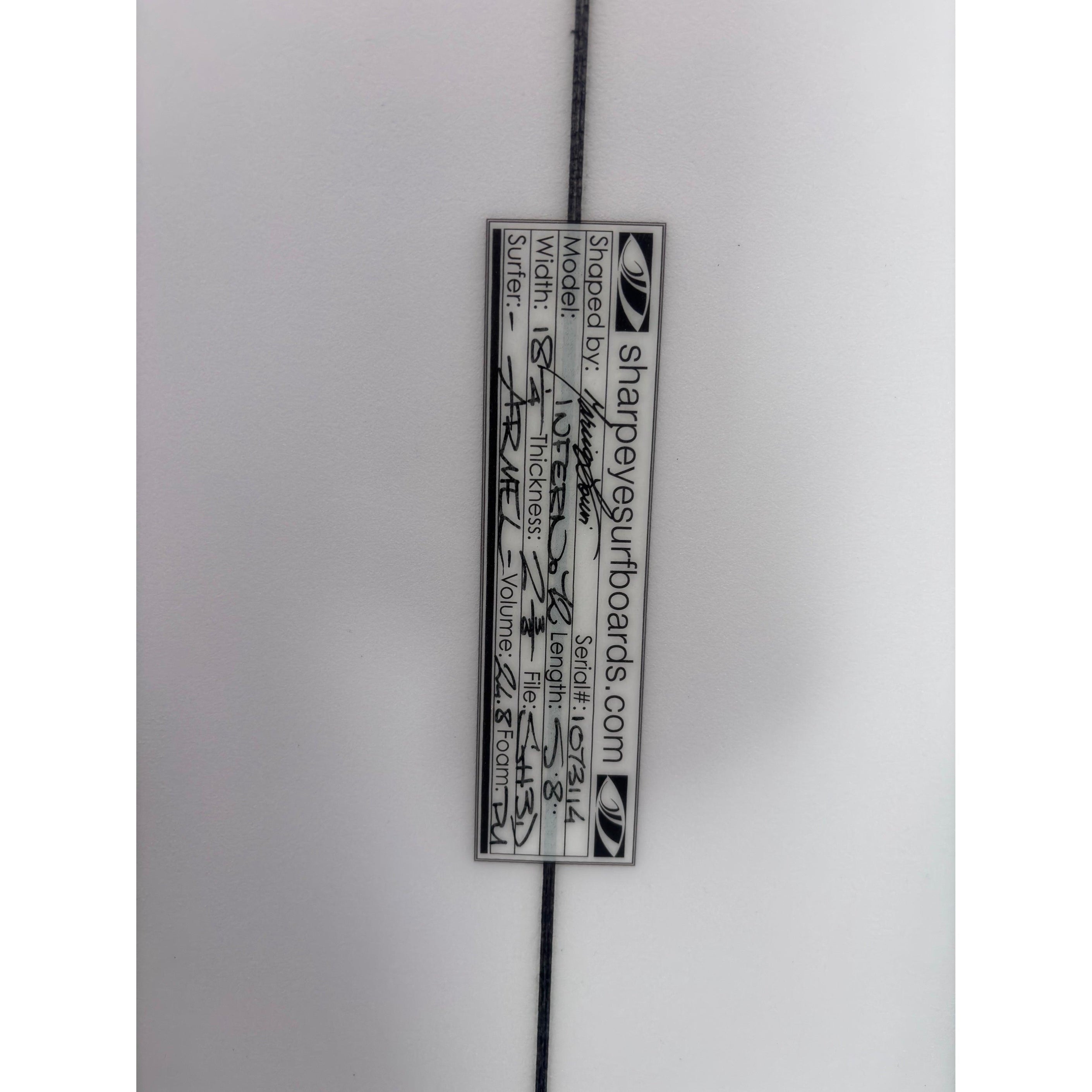 INFERNO 72 5'8" x 18 1/4" X  2 3/8" - 24.80L, Squash, 3x  Futures Fin Boxes, PU [New] - ID:1073114