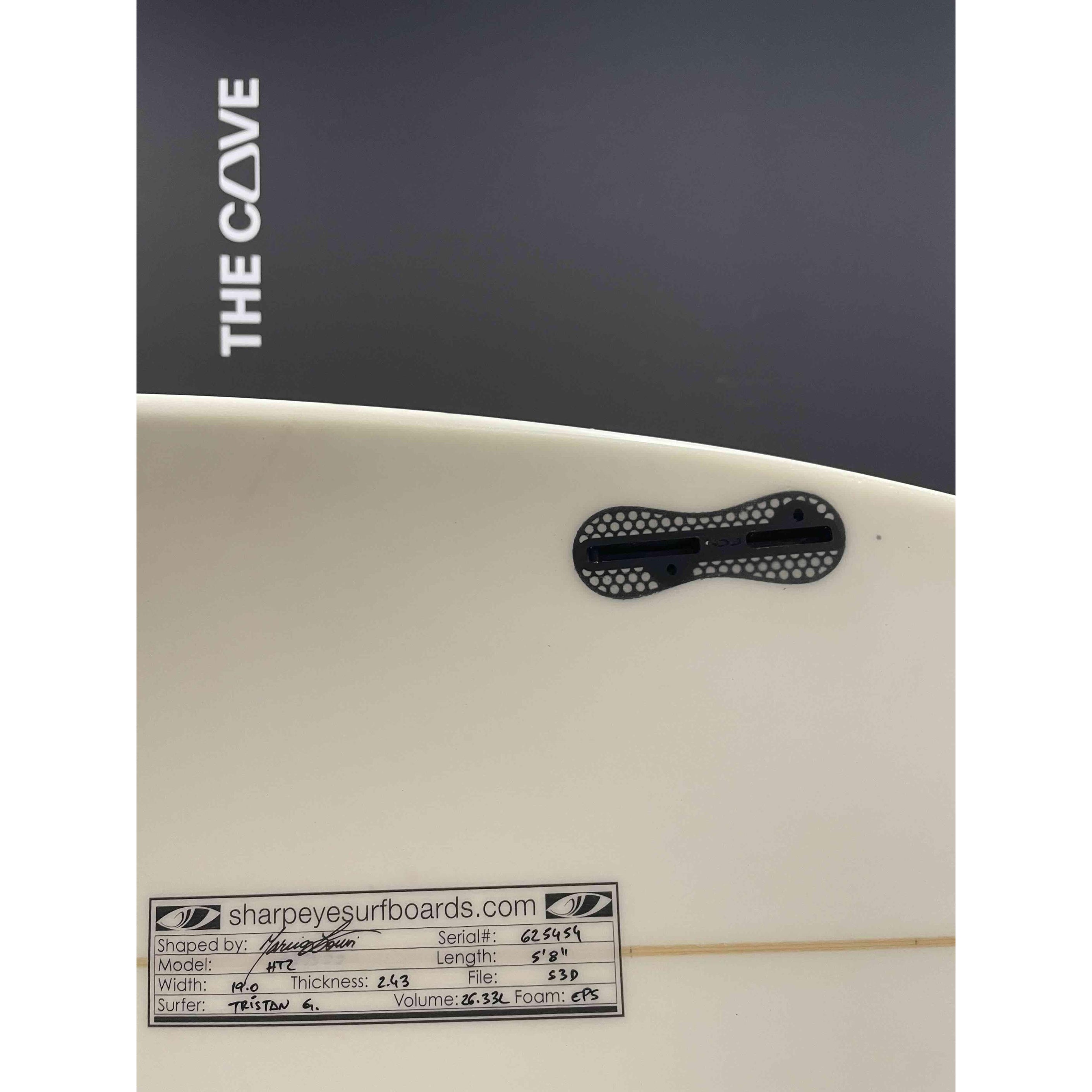 HT2 5'8" x 19" X  2 7/16" - 26.33L, 3x  FCS 2 Fin Boxes, EPS [Semi New] - ID:1011768