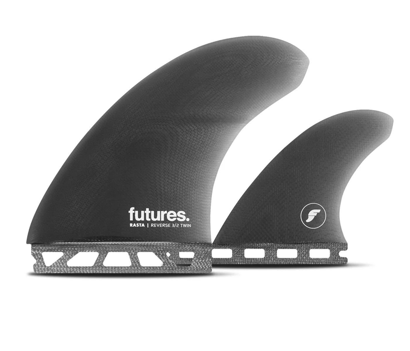 Futures Fins Rasta 3/2 Reverse Twin +1 - Fiberglass Smoke