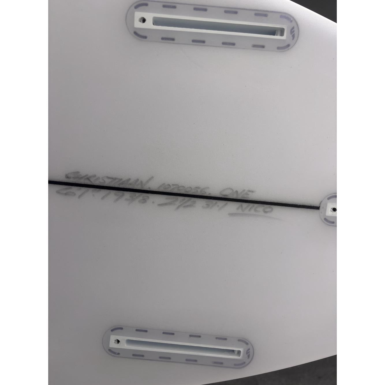 One 6'1" x 19 3/8" X  2 1/2" - 31.10L, Squash, 3x  Futures Fin Boxes, PU [New] - ID:1070056