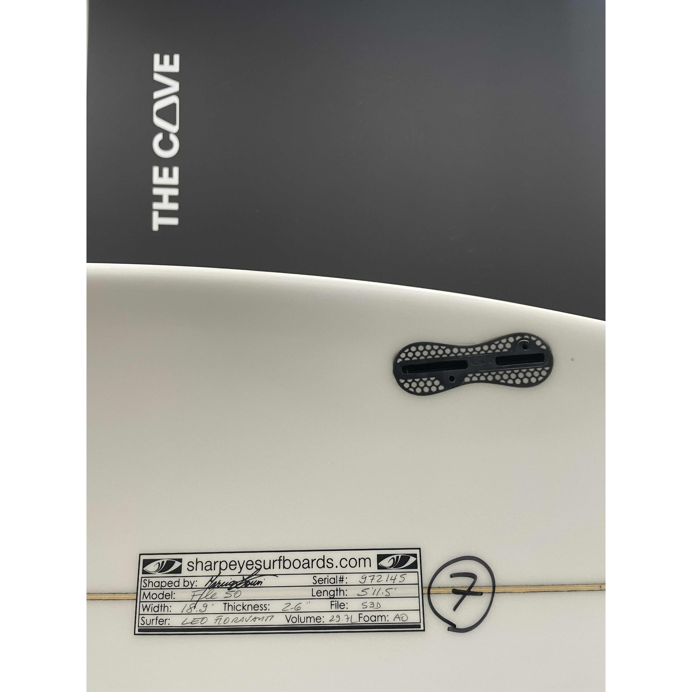 FILE FIFTY 5'11" x 18 13/16" X  2 5/8" - 29.70L, 3x  FCS 2 Fin Boxes, PU [New] - ID:1023505