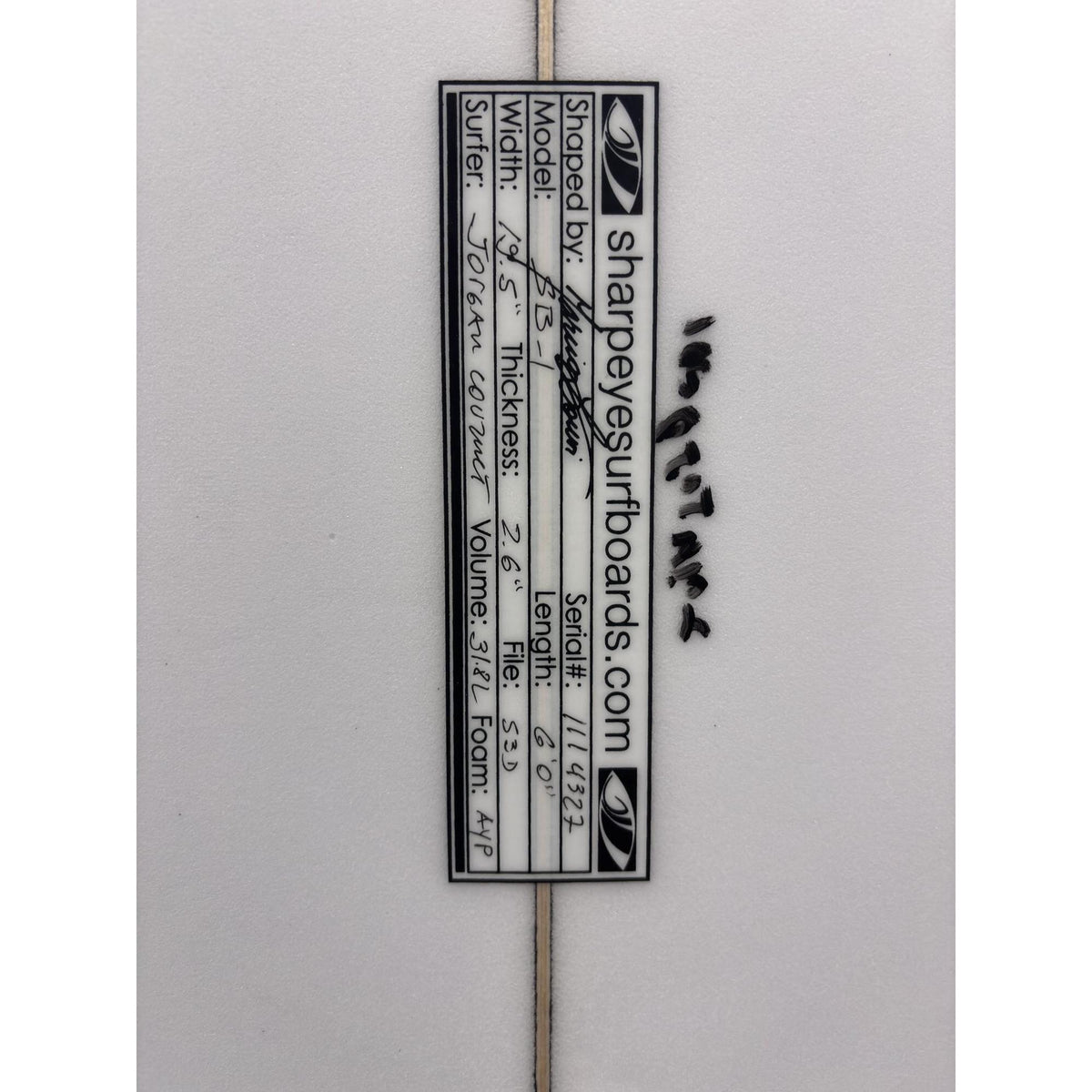 SB-1 6'0" x 19 1/2" X  2 5/8" - 31.80L, Round, 3x  FCS 2 Fin Boxes, PU [Good] - ID:1190147