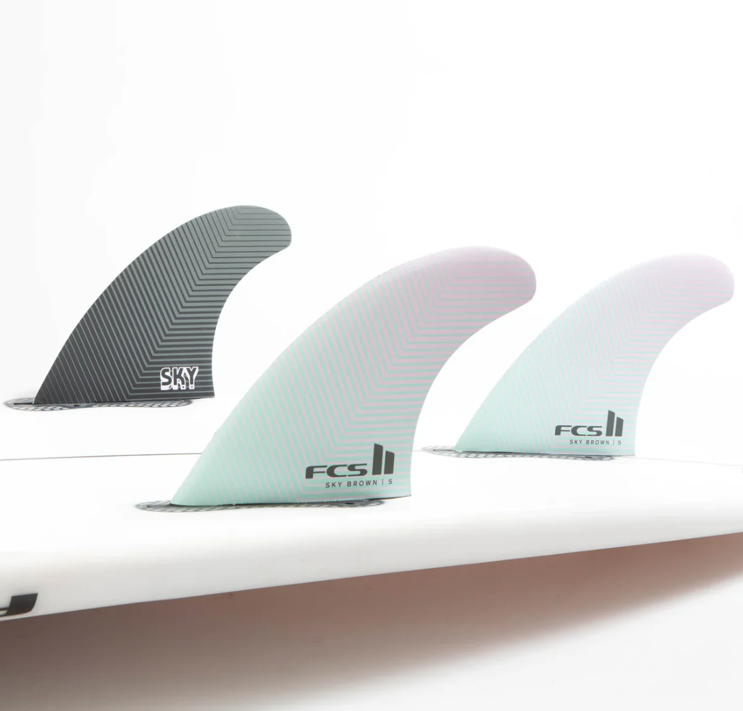 FCS Fins Sky Brown PC Small Seafoam/Lavender Tri