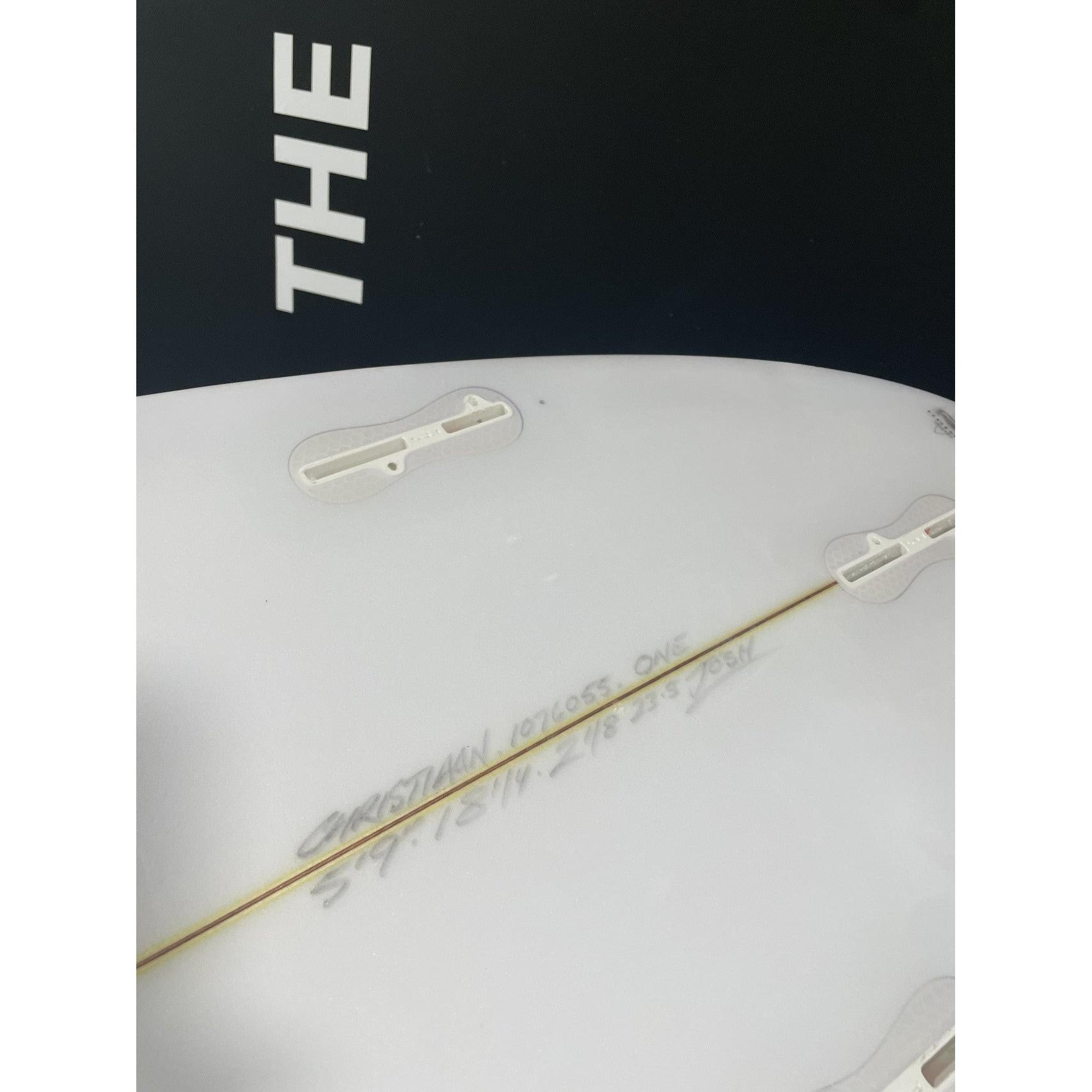 One 5'9" x 18 1/4" X  2 1/8", Round, 3x  FCS 2 Fin Boxes, PU [Good] - ID:1076055