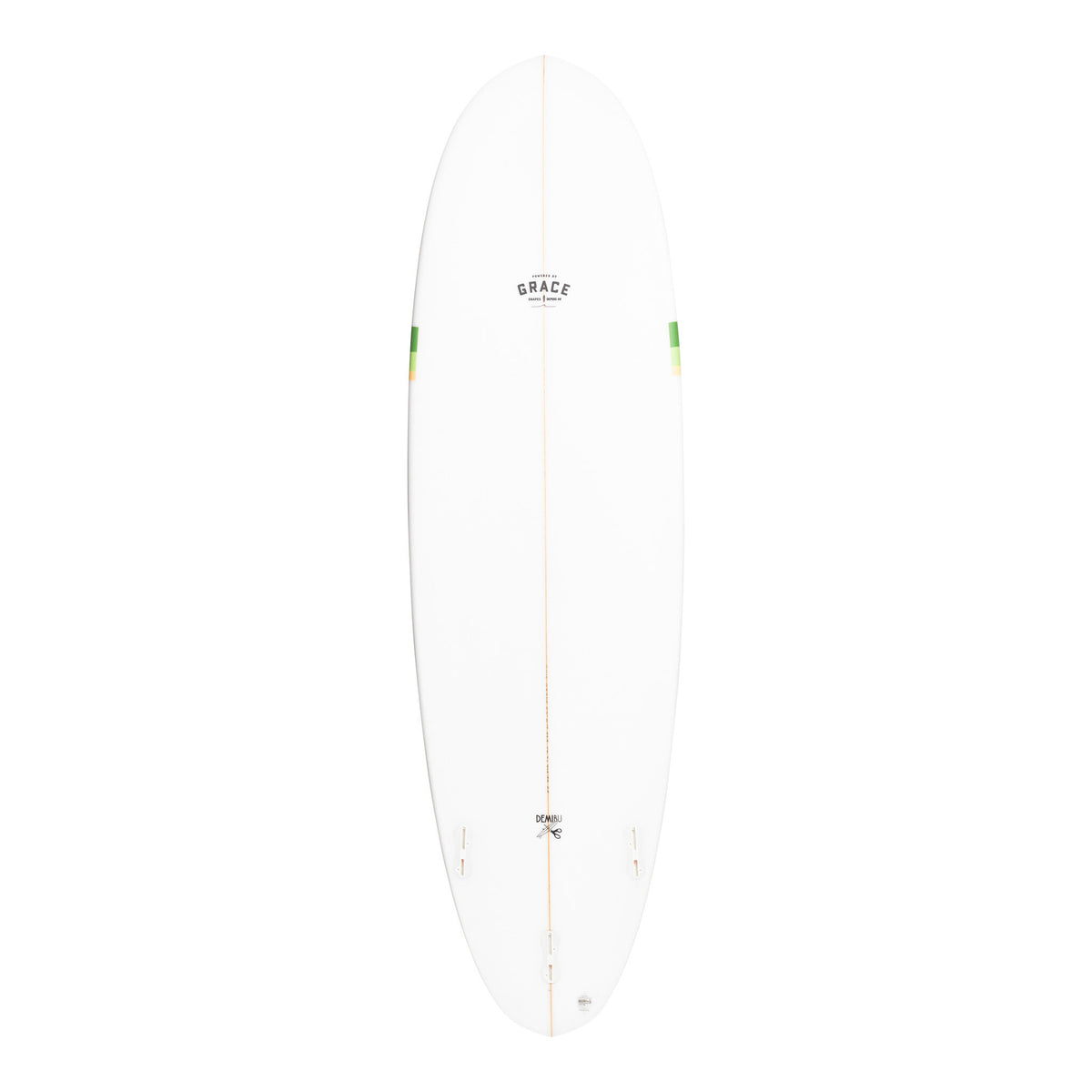Demibu 7'2" x 22 1/4" X  2 3/4" - 51.00L, Diamond, 3x  FCS 2 Fin Boxes, PU - ID:1164555