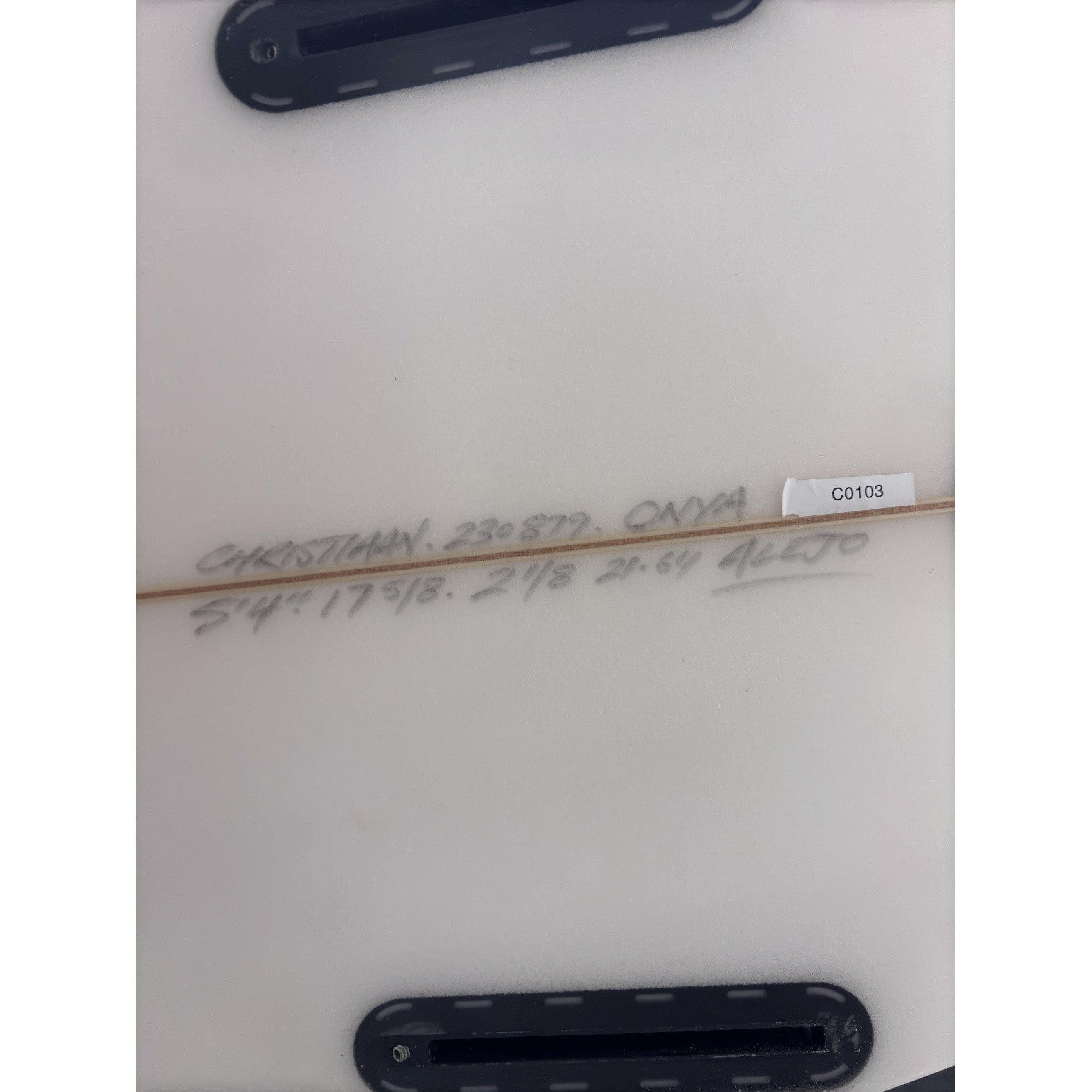 On Ya (narrow) 5'4" x 17 5/8" X  2 1/8" - 20.64L, 3x  Futures Fin Boxes, PU [Good] - ID:897370 | Shortboard | Bradley | sb897370