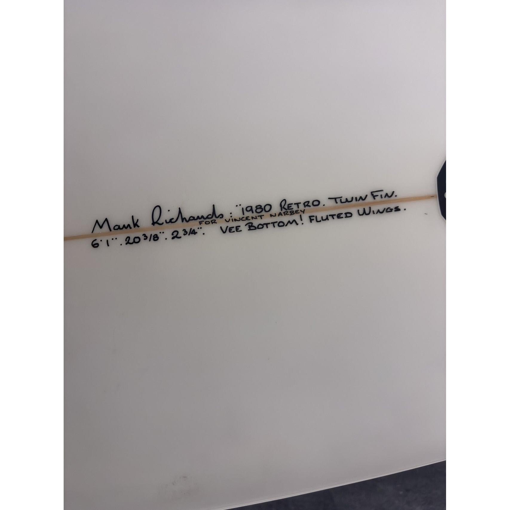 Retro Twin 6'1" x 20 3/8" X  2 3/4", 2x  FCS 2 Fin Boxes, PU [Good] - ID:1083518