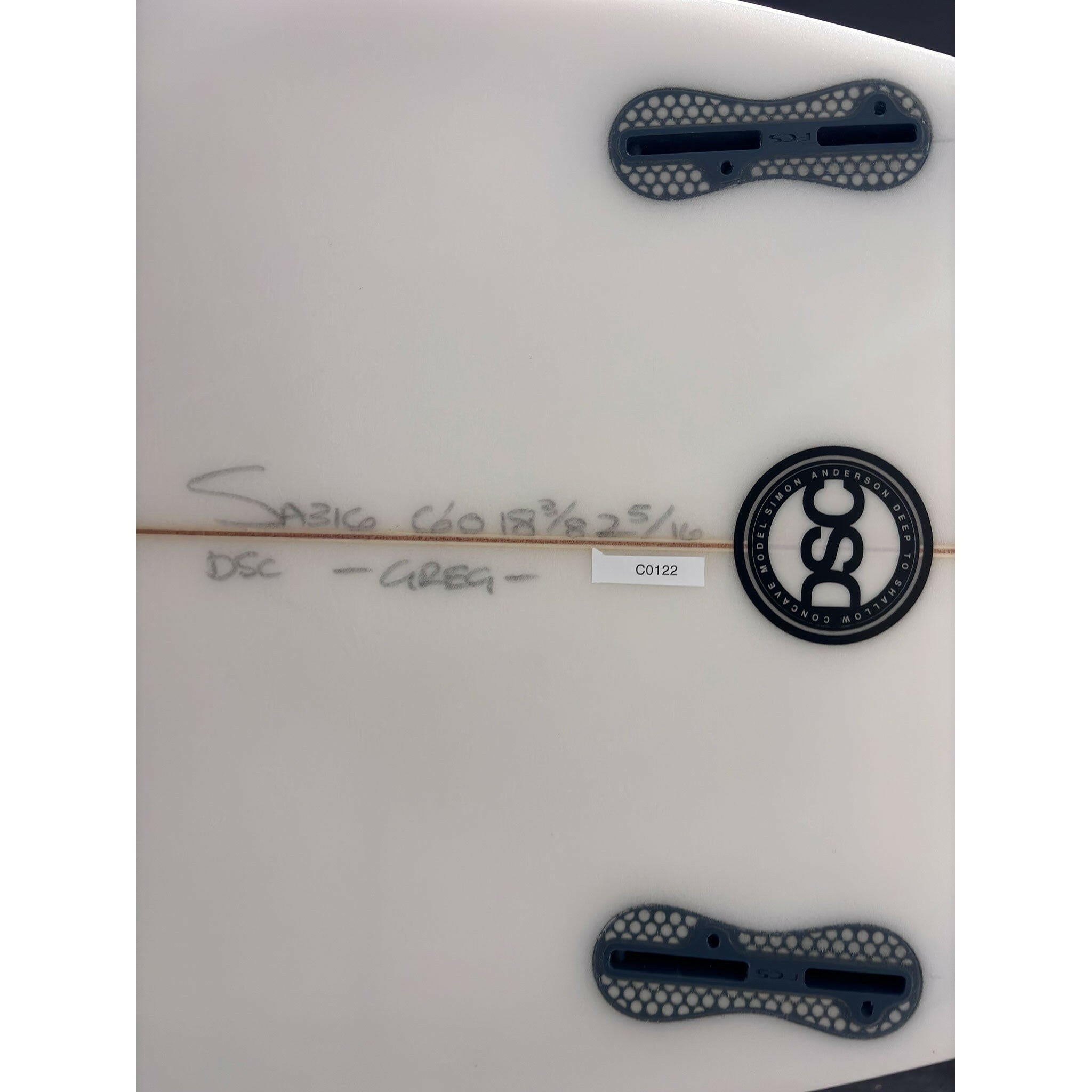 DSC 6'0" x 18 3/8" X  2 5/16", 3x  FCS 2 Fin Boxes, PU [Average] - ID:896827 | Simon Anderson | sb896827