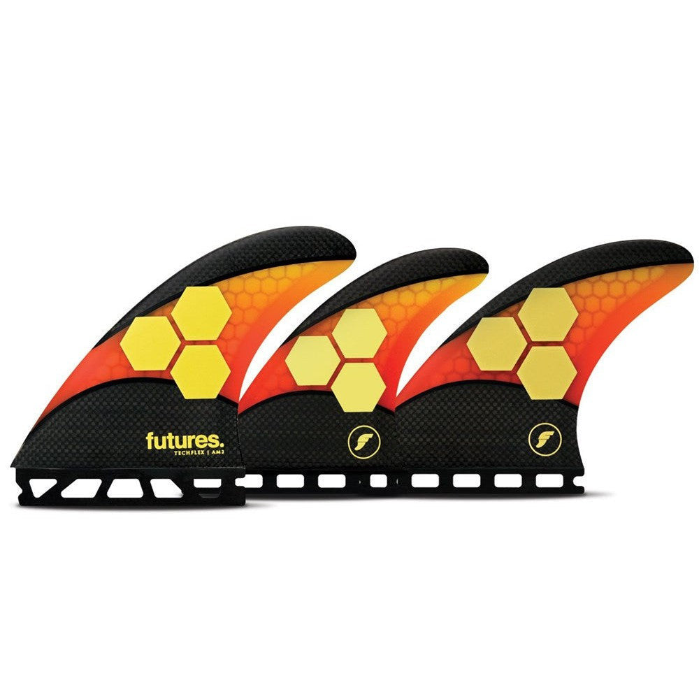 Futures Fins AM2 Techflex Thruster Black-Orange