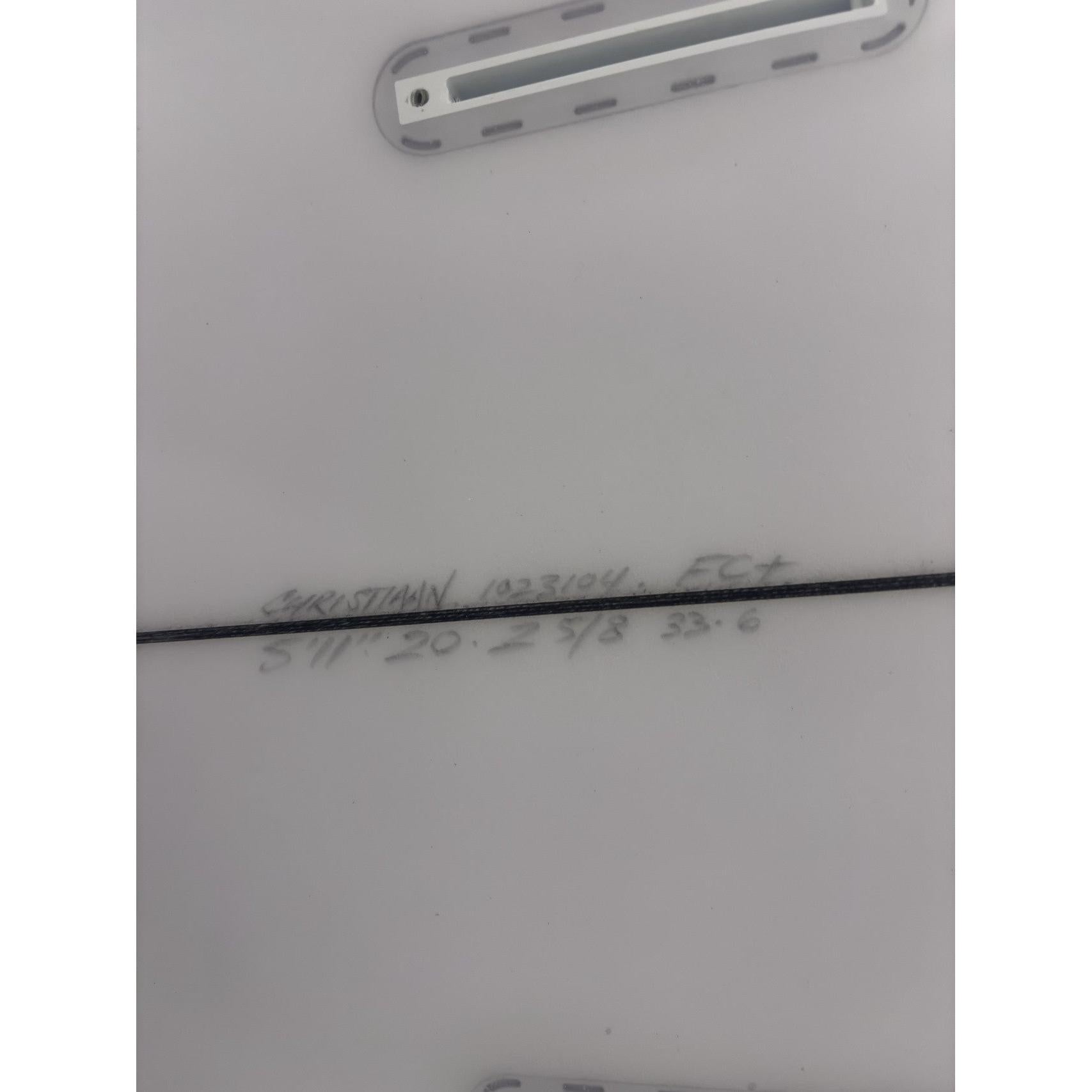 Fully Charged 5'11" x 20" X  2 5/8" - 33.60L, 3x   Fin Boxes, PU [Semi New] - ID:1089626