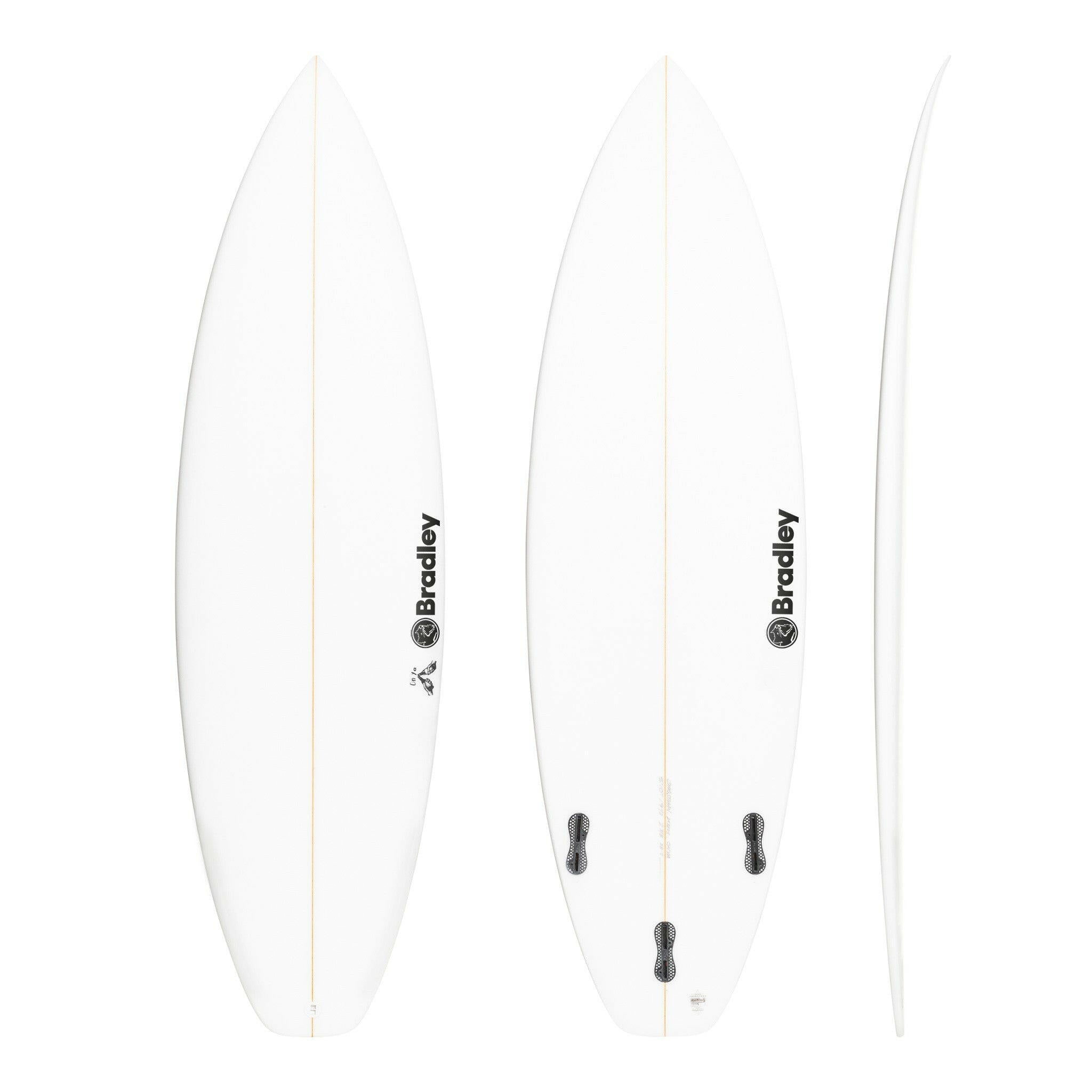 On Ya (narrow) 5'10" x 20" X  2 7/16" - 29.90L, 3x  Futures Fin Boxes, PU - ID:895267 | Shortboard | Bradley | sb895267