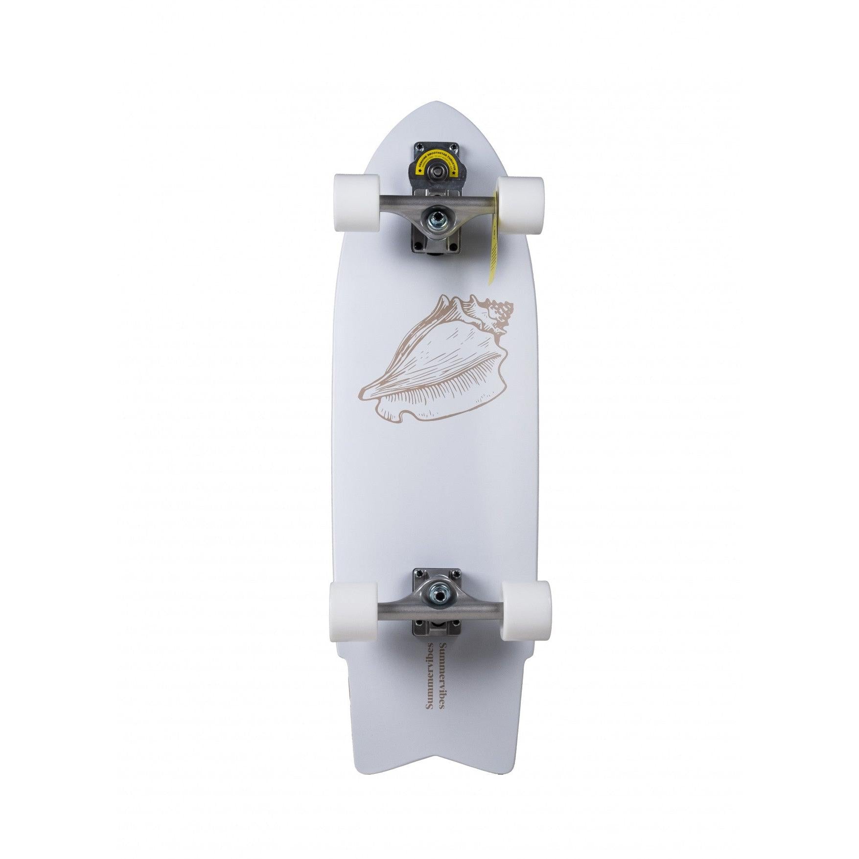 Summer Vibes White Beach Skateboard Powered by Smoothstar