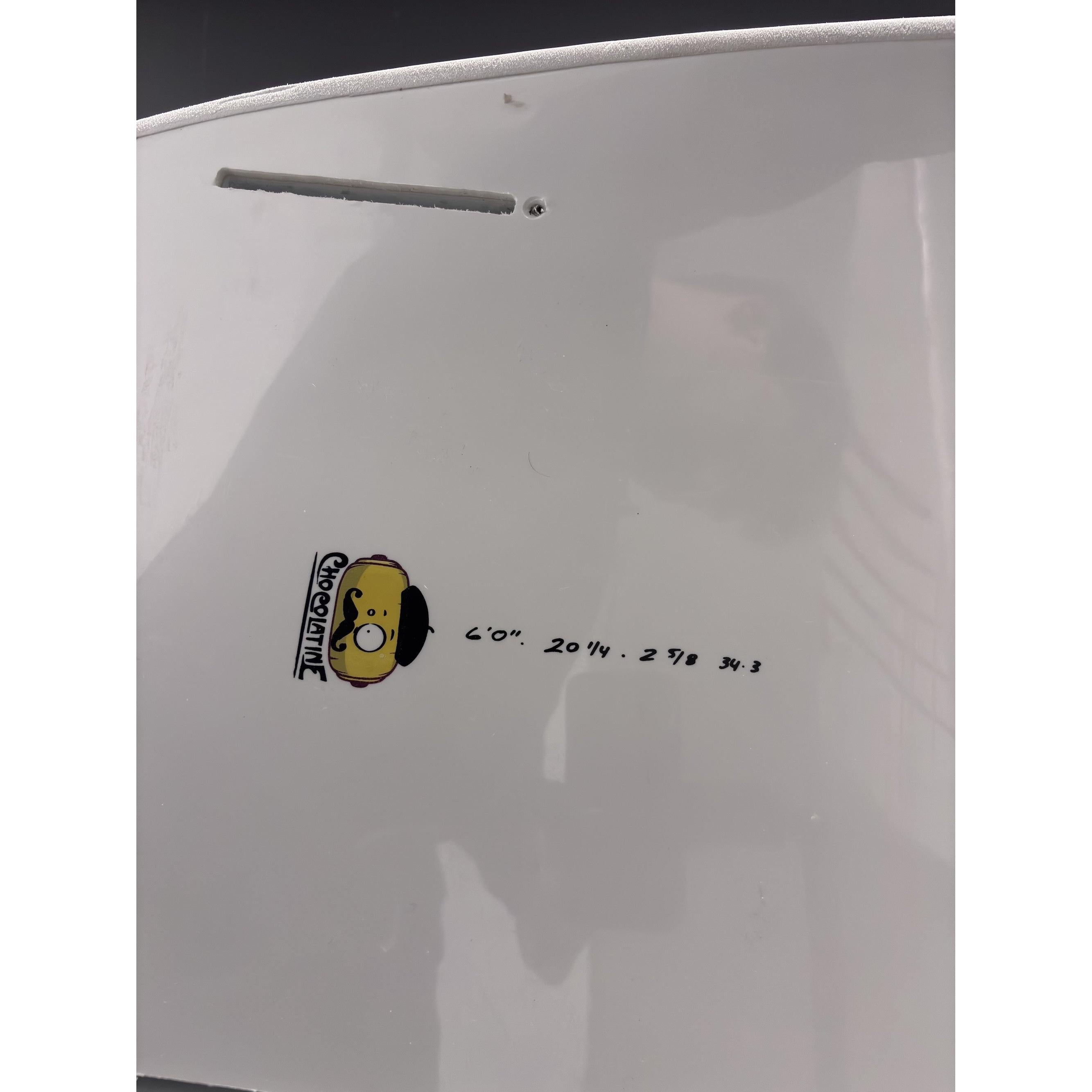 Chocolatine (narrow) 6'0" x 20 1/4" X  2 5/8" - 34.30L, 3x  Futures Fin Boxes, EPS [Good] - ID:1072821