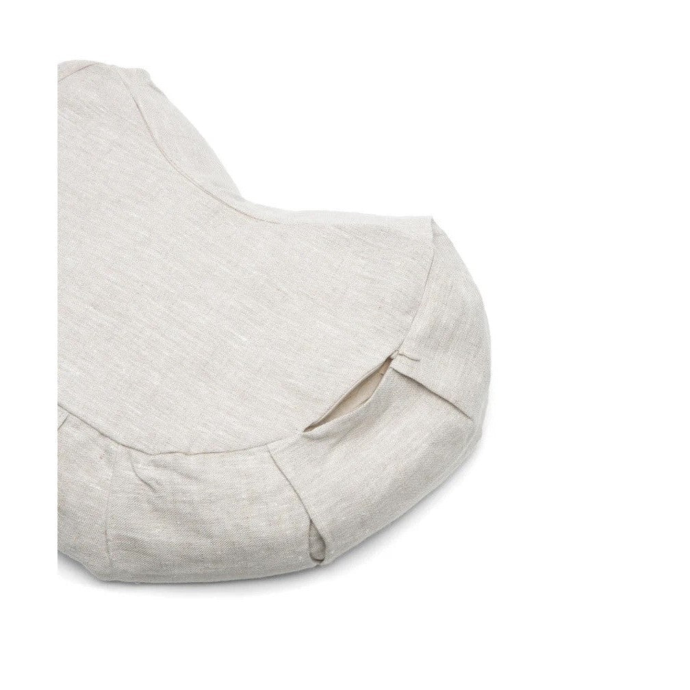 B halfmoon linen crescent meditation cushion