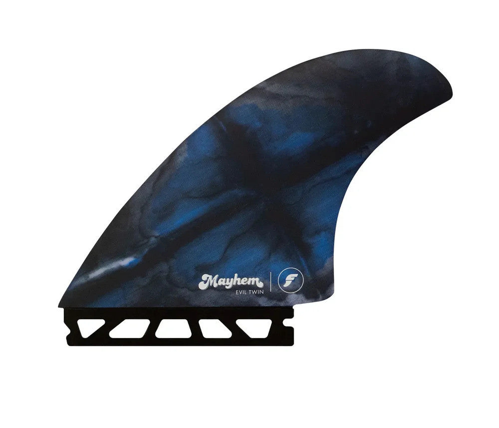 Futures Fins Mayhem Evil Twin+1 Large Blue/Blk