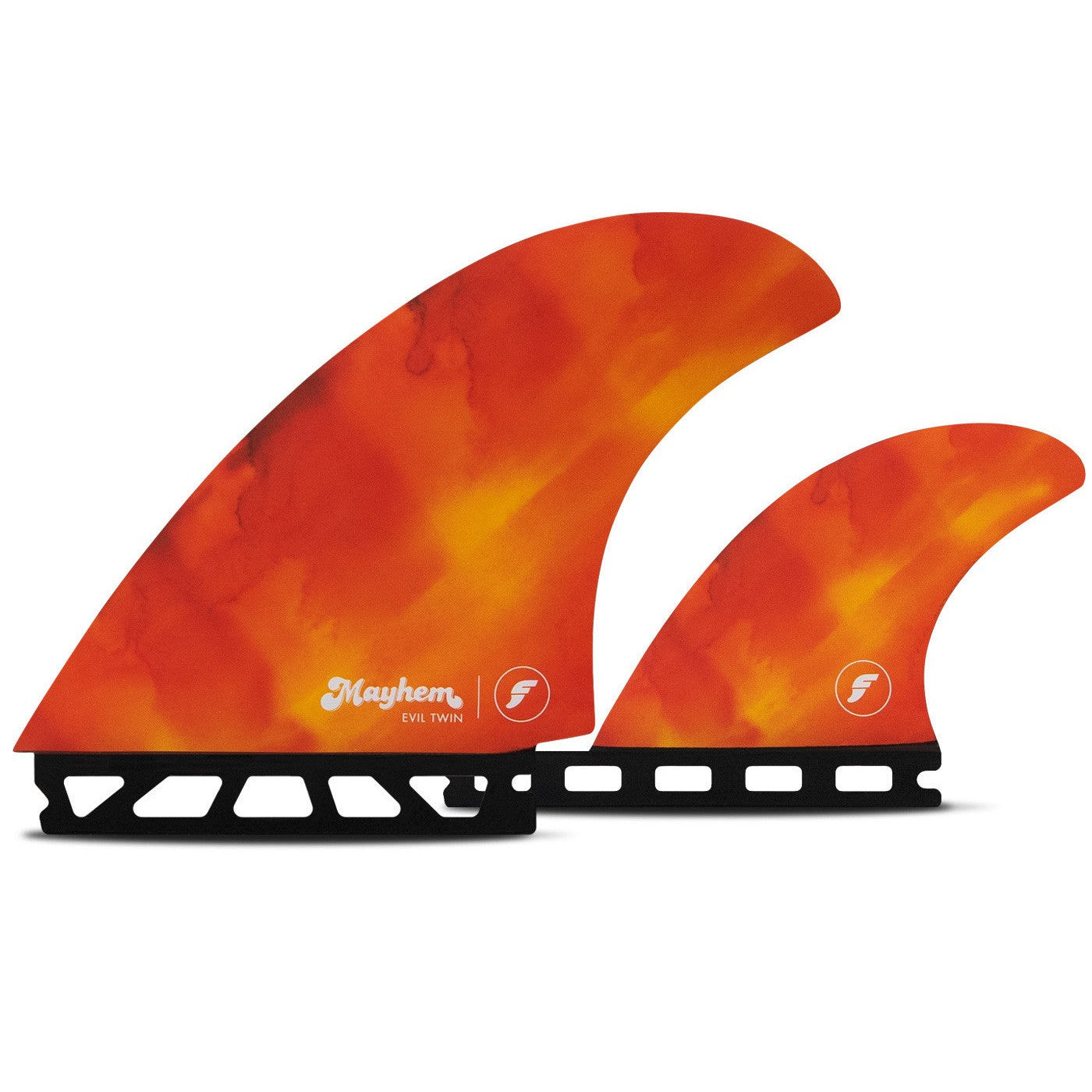 Futures Fins Mayhem Evil Twin+1 Medium Red/Orange
