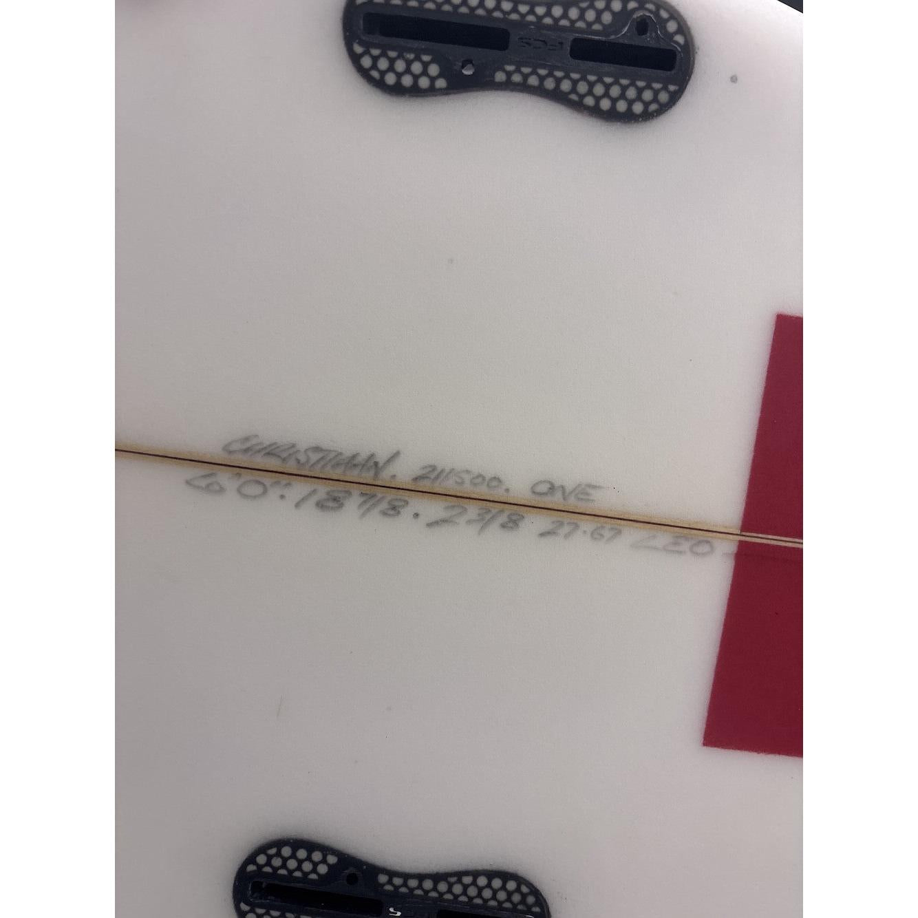 One 6'0" x 18 7/8" X  2 3/8" - 27.67L, 3x  FCS 2 Fin Boxes, PU [New] - ID:1079057