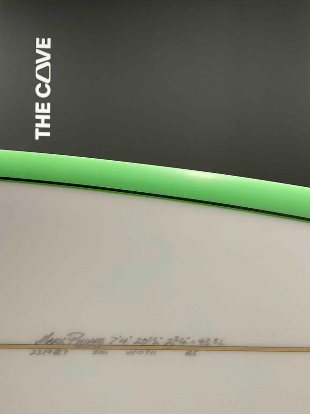 Hartza 7'4" x 20 1/2" X  2 3/4" - 43.50L, 5x  Futures Fin Boxes, PU [New] - ID:896162