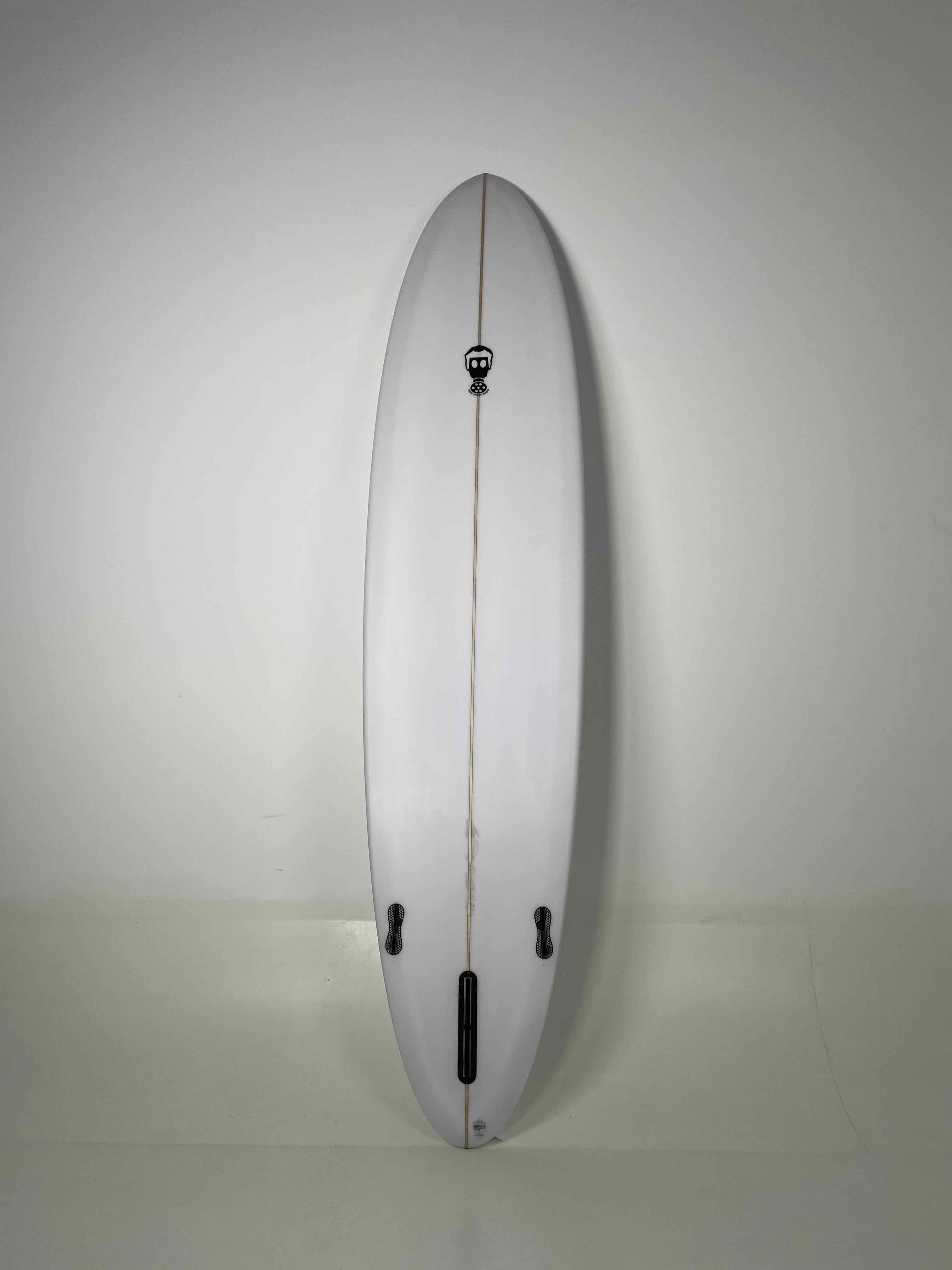 One Bad Egg (Standard) 8'2" x 21 1/4" X  3" - 57.10L, Round Pin, 3x  Single + 2 Boxes FCS 2 Fin Boxes, PU [New] - ID:901986