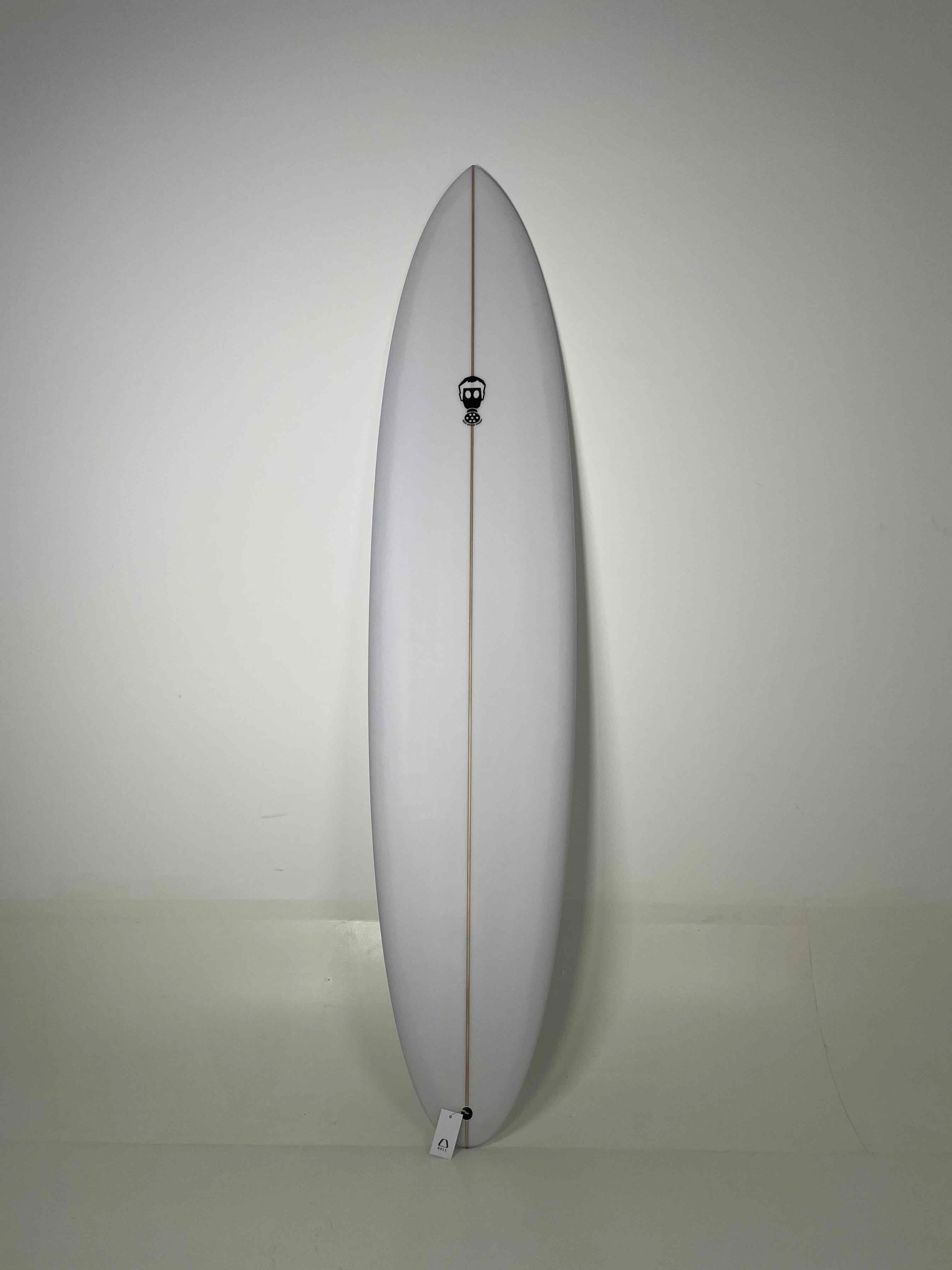 One Bad Egg (Standard) 8'2" x 21 1/4" X  3" - 57.10L, Round Pin, 3x  Single + 2 Boxes FCS 2 Fin Boxes, PU [New] - ID:901986
