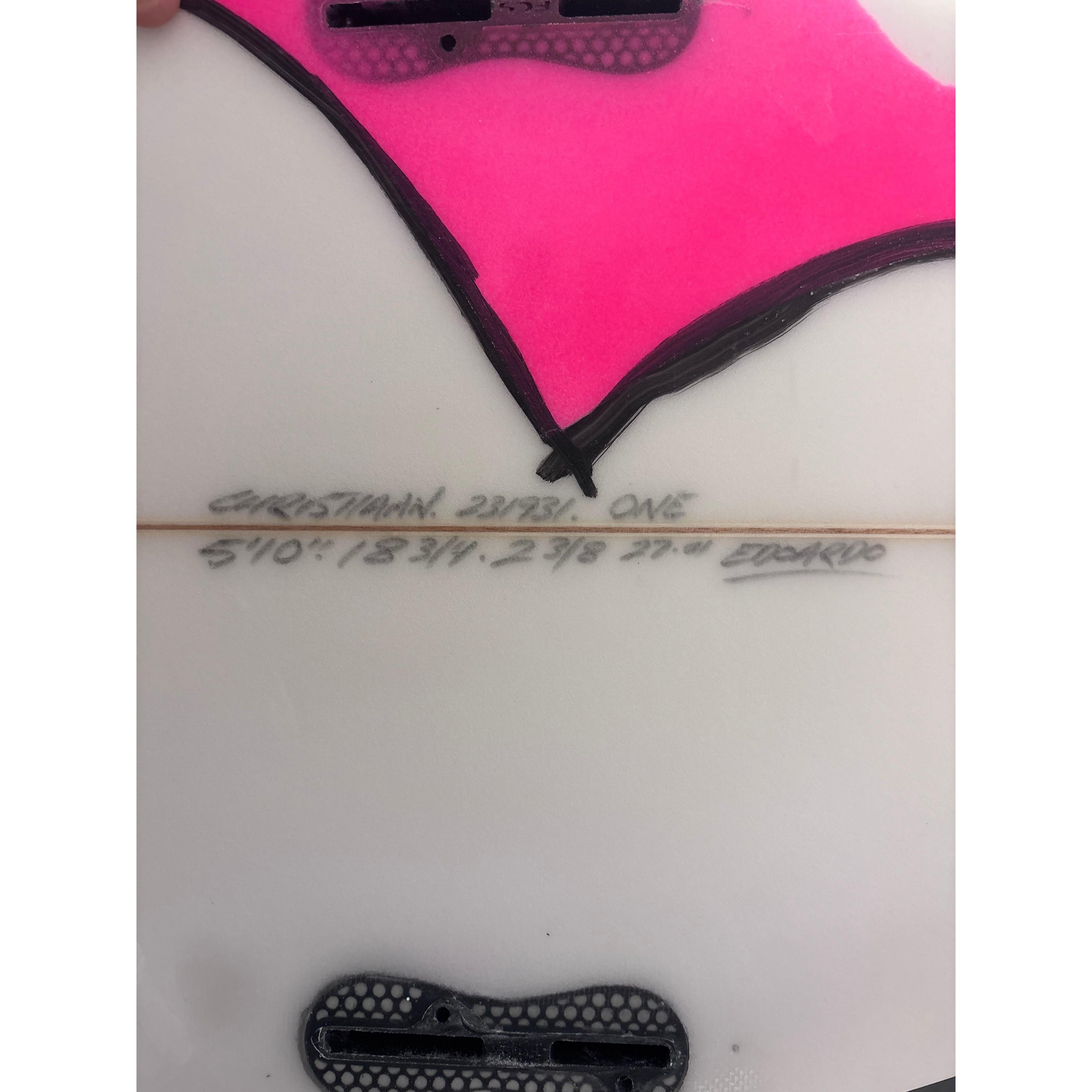 One 5'10" x 18 3/4" X  2 3/8" - 27.00L, 3x  FCS 2 Fin Boxes, PU [Semi New] - ID:904927