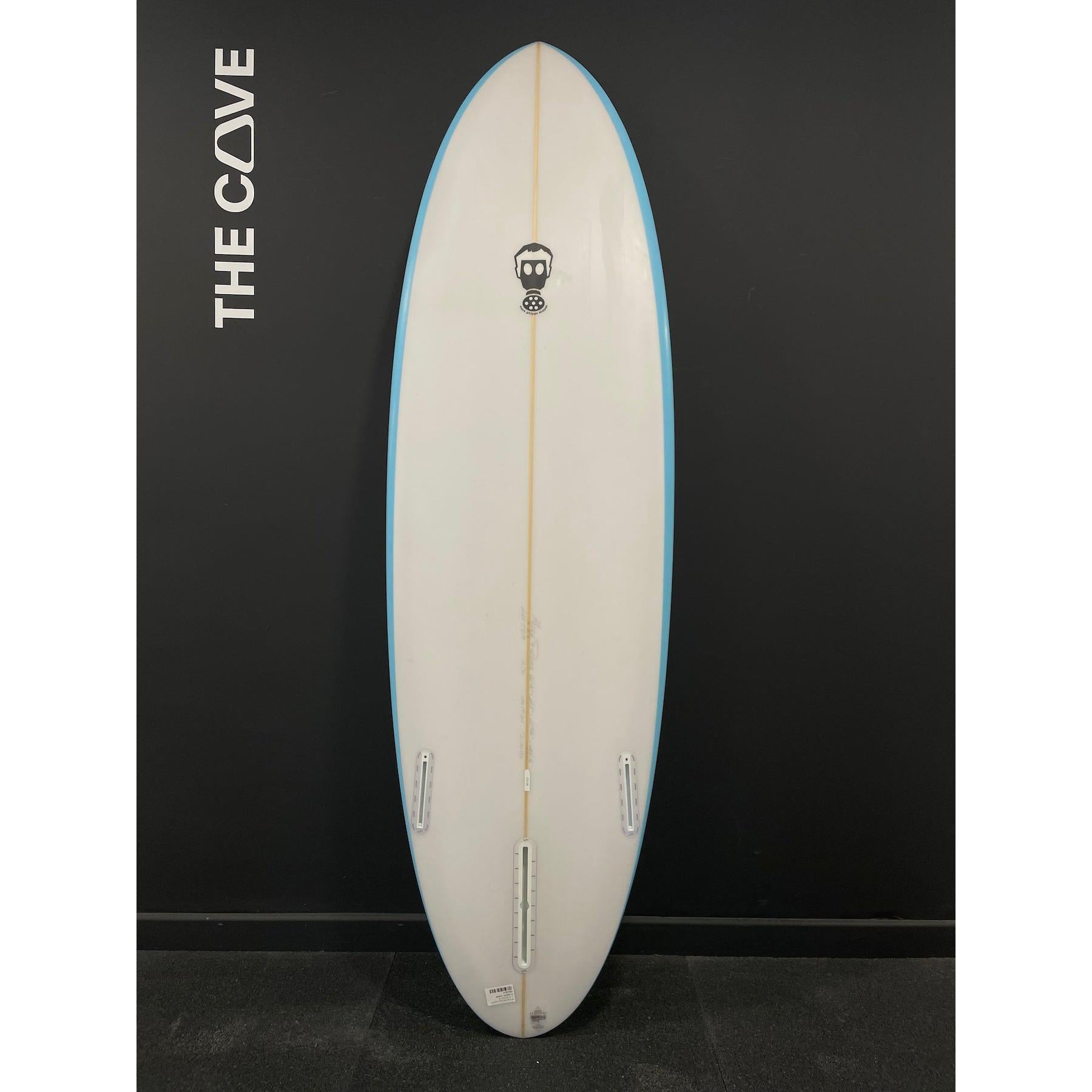 One Bad Egg (wide) 6'4" x 21" X  2 7/8" - 42.50L, 3x  Single + 2 Boxes Futures Fin Boxes, PU [Semi New] - ID:959324
