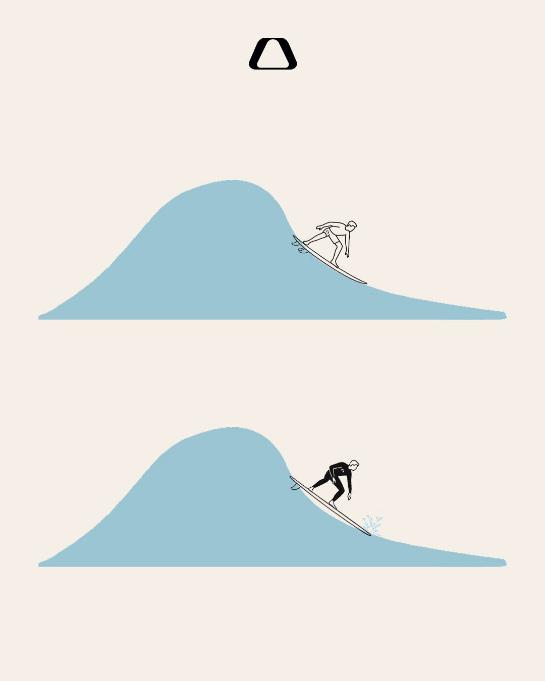 Illustration on a wave