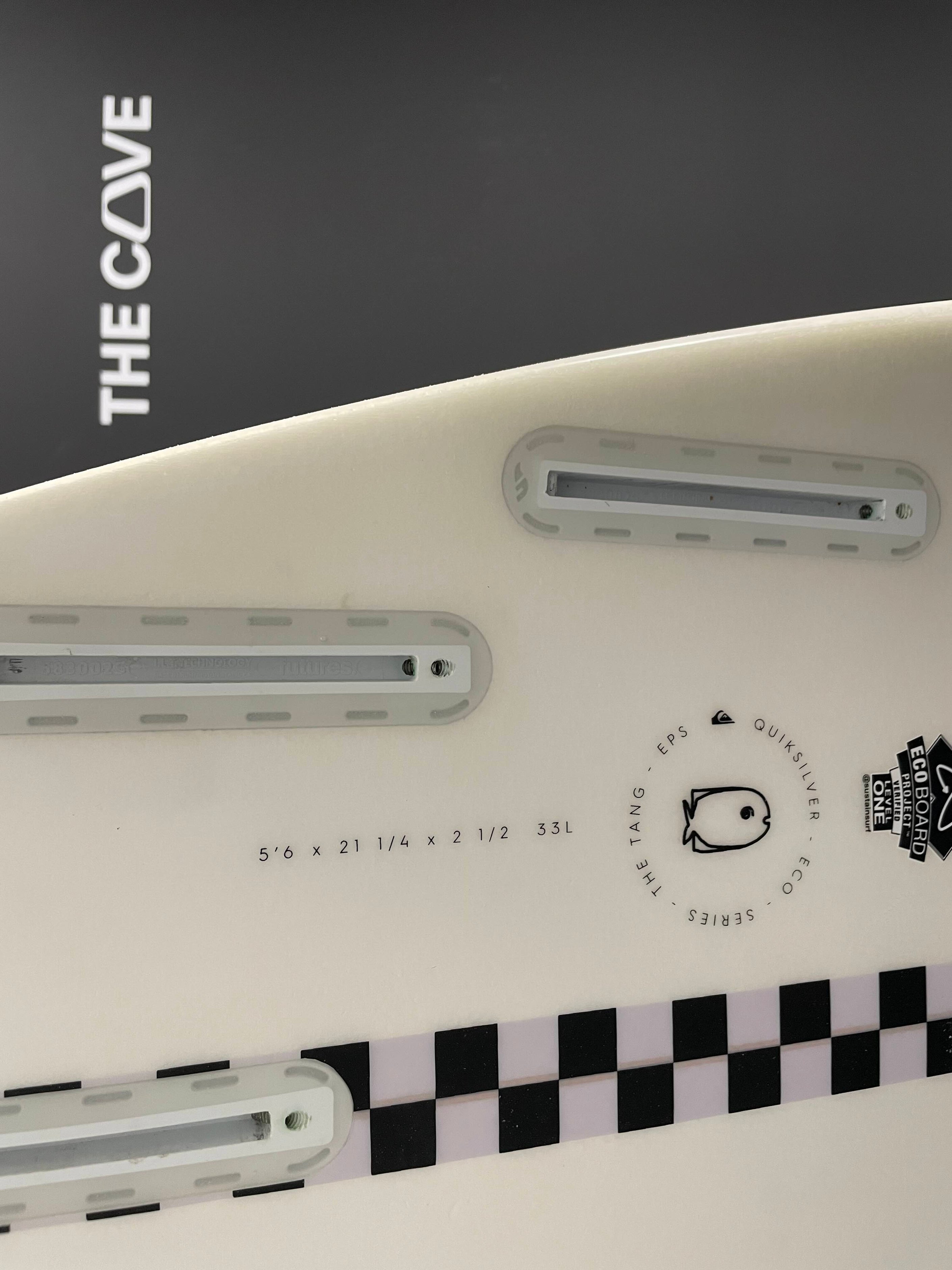The Tang 5'6" x 21 1/4" X  2 1/2" - 33.00L, 5x  Futures Fin Boxes [Good] - ID:998999