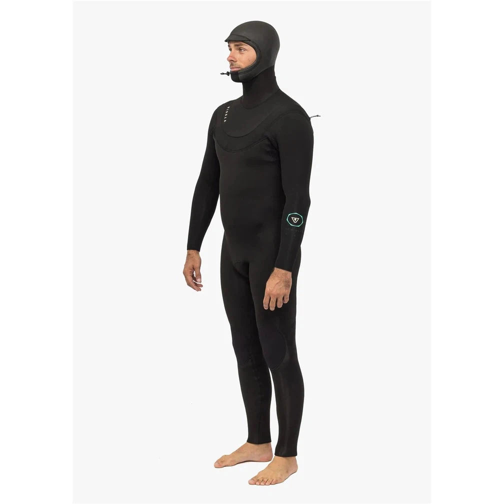 Vissla Wetsuit NEW SEAS 5-4 HOODED V ZIP-BLK