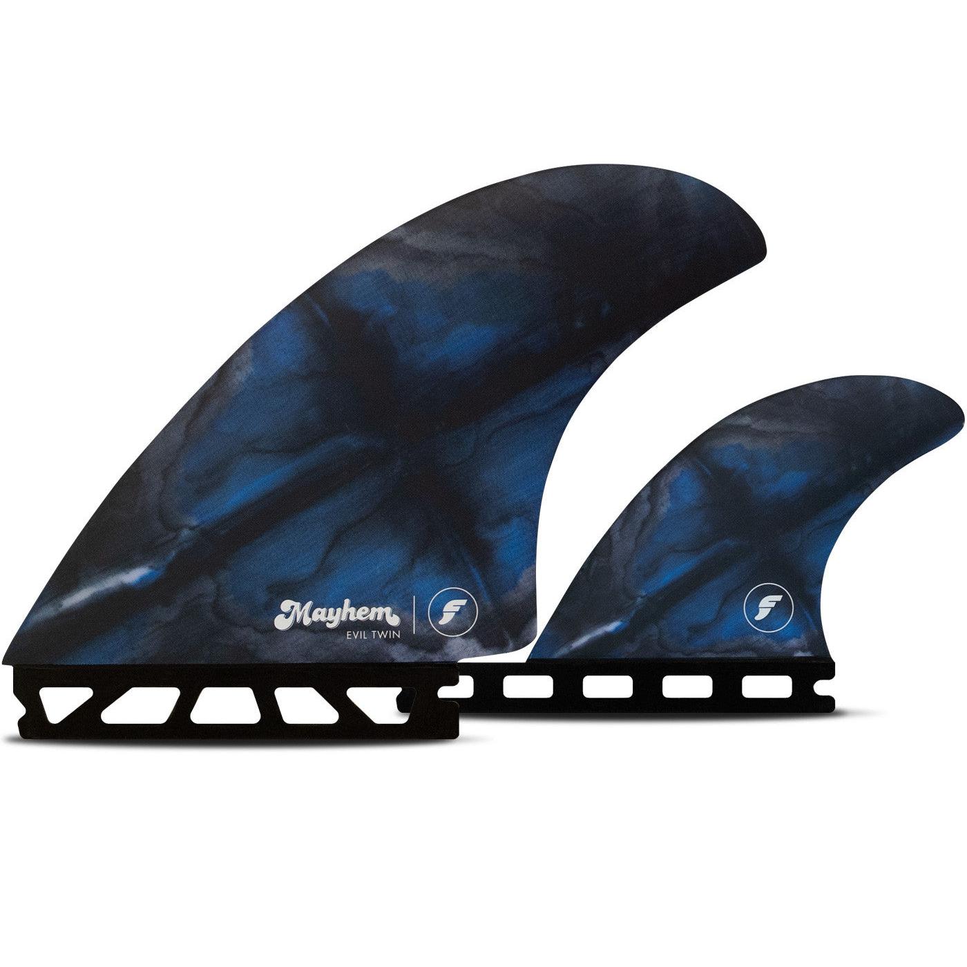 Futures Fins Mayhem Evil Twin+1 Grand Bleu/Noir
